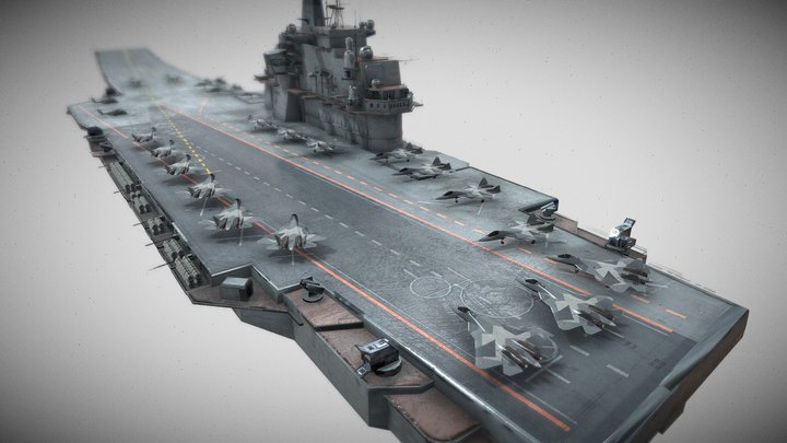 Admiral Kuznetsov Aircraft Carrier 3D Model