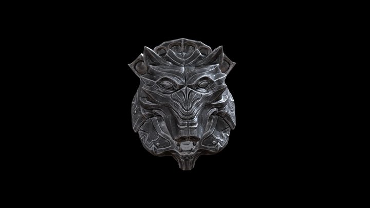 Character Shoulder Prop - Wolf Head 3D Model