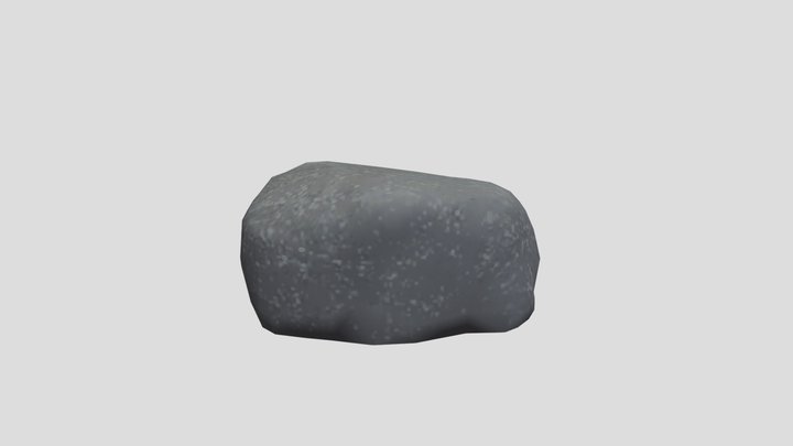 flat boulder 3D Model