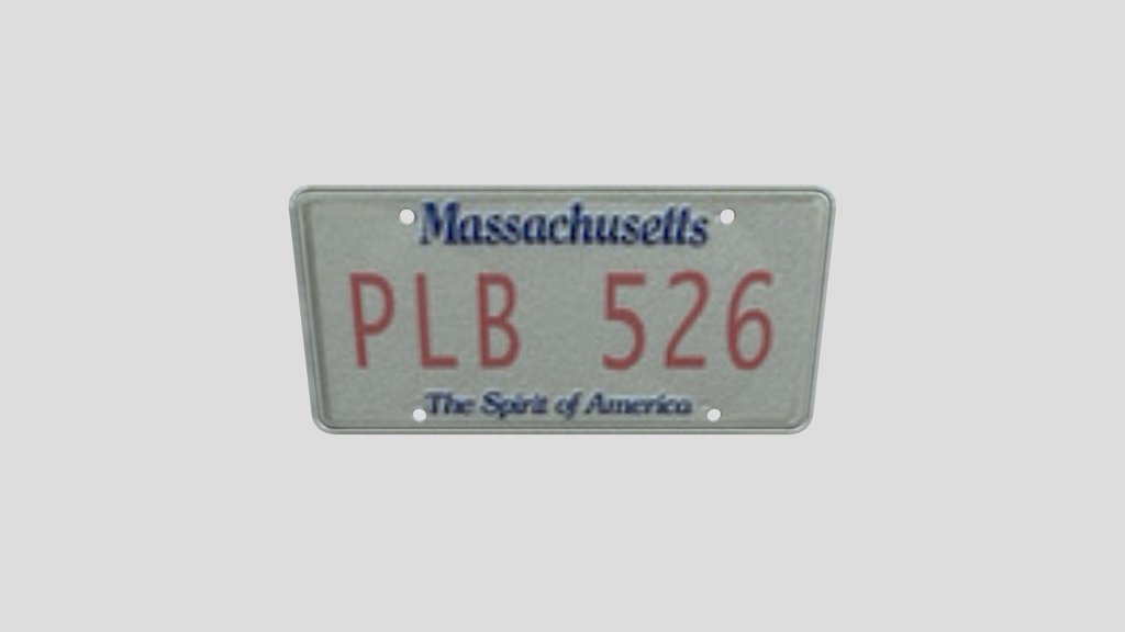 Massachusetts Licence Plate Pl