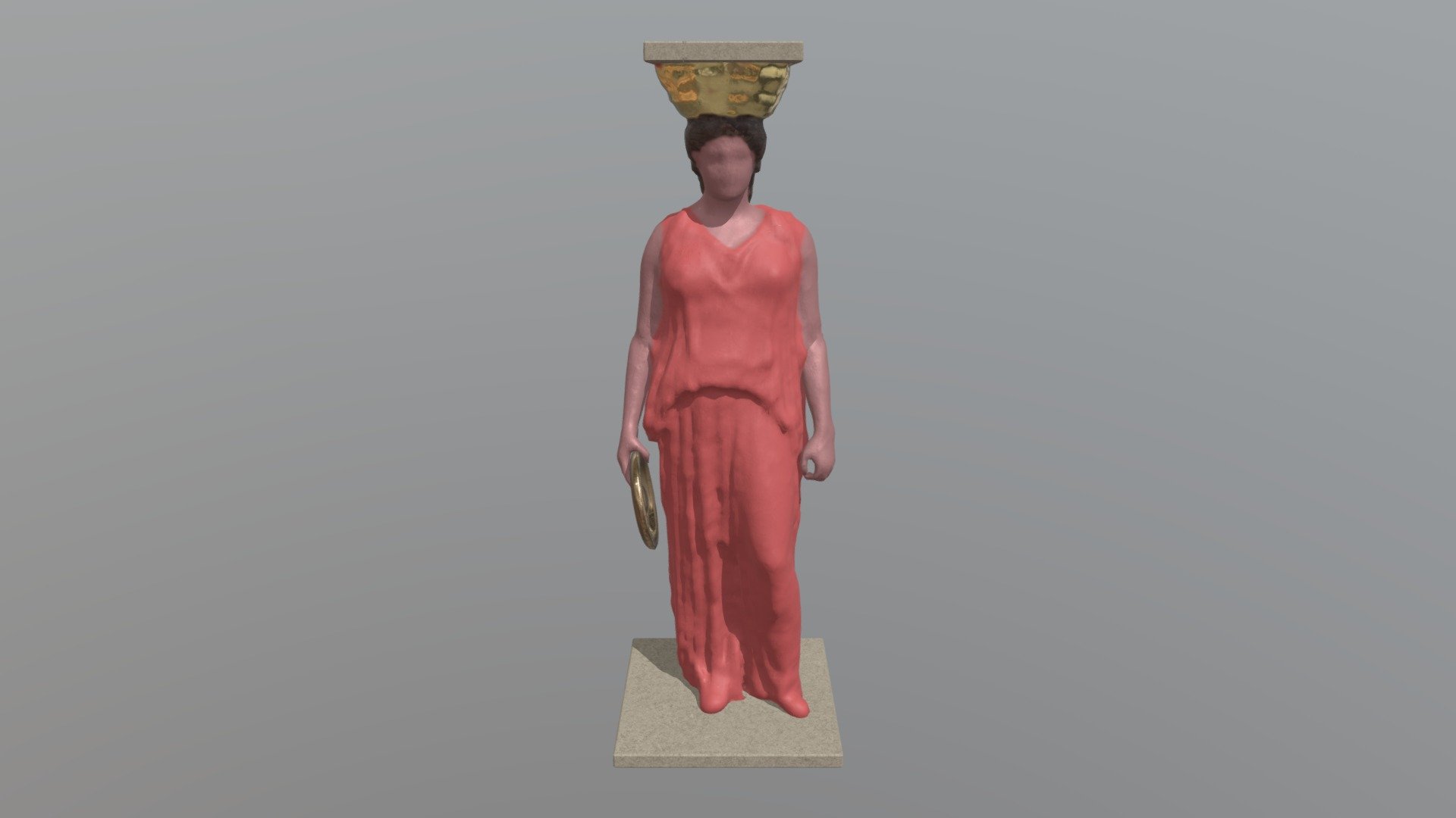 Modelo 3D Cariátide Erecteion LV