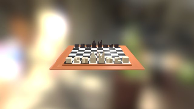 DIRESTA garden chess.Шахматы в стиле минимализм. 3D Model