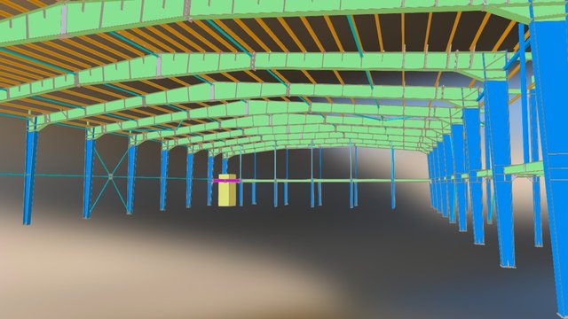 Industrial building Astron frame 3D Model