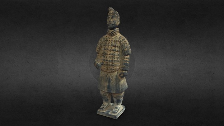 Samurai statue 3D Model