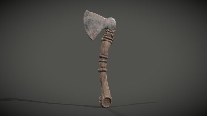 Game Asset - Old Maori Axe 3D Model