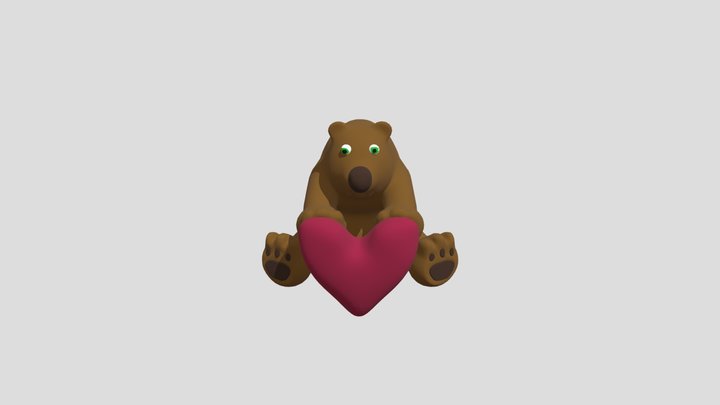 Cute Character Assignment - Teddy Bear 3D Model