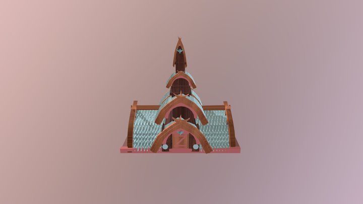 Stave Church 3D Model