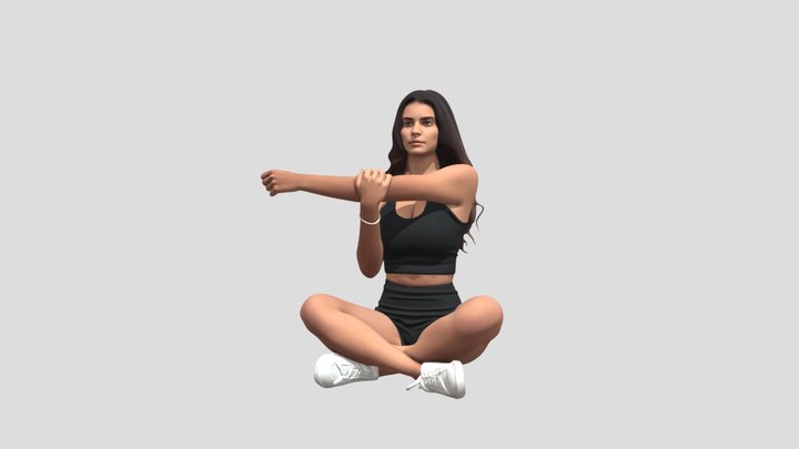 Seated Cross-Arm Shoulder Stretch – Modelo 3D gratuito STL