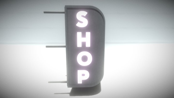Shop sign 3D Model