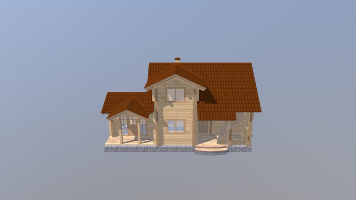 Домик на 8 человек 3D Model