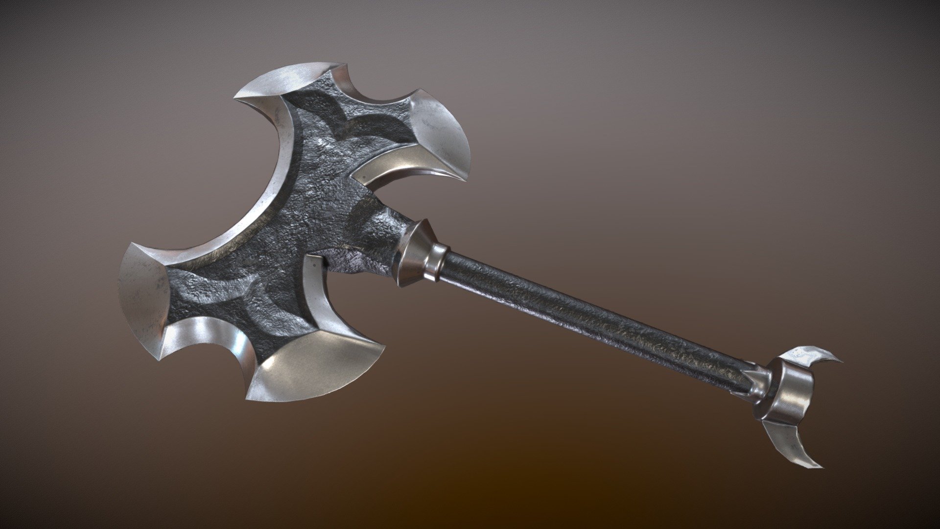 Battle Axe Low-Poly with Detailed Normal Map - Download Free 3D model ...