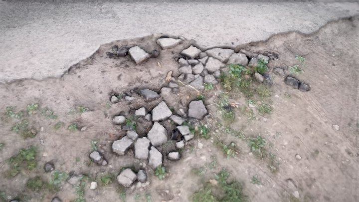 Damaged road: 3D Scan Reference 3D Model