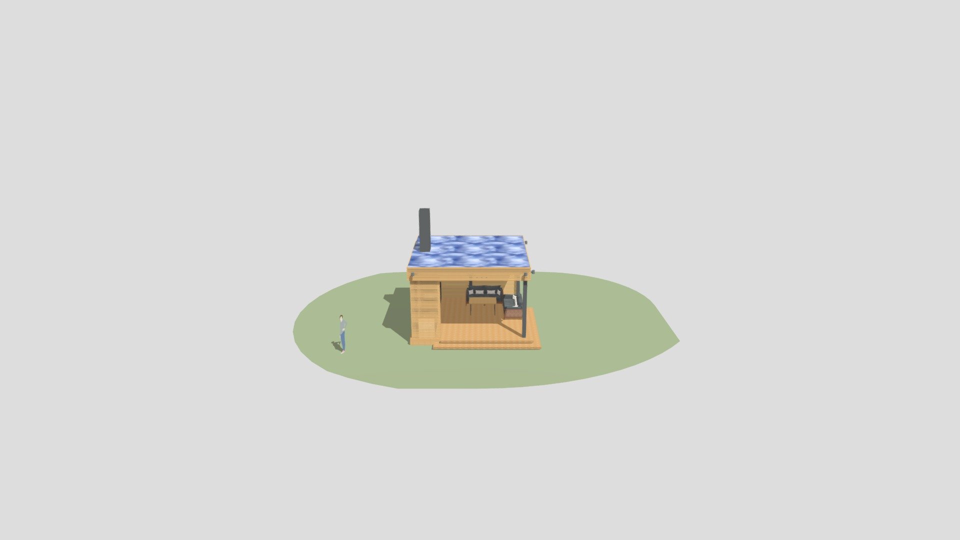 BBQ complex with levitation steps