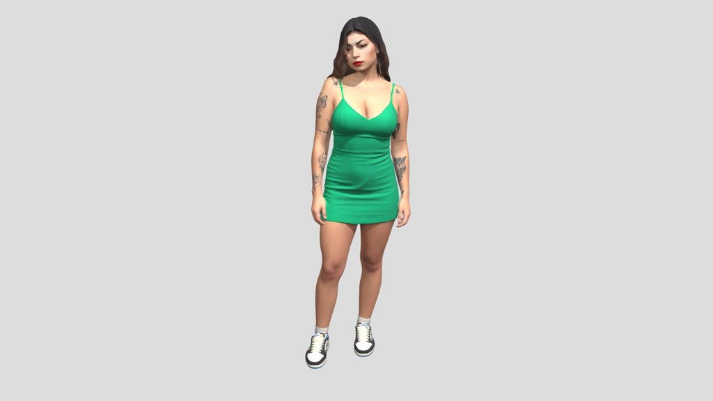 Emerald Mini Dress Portrait