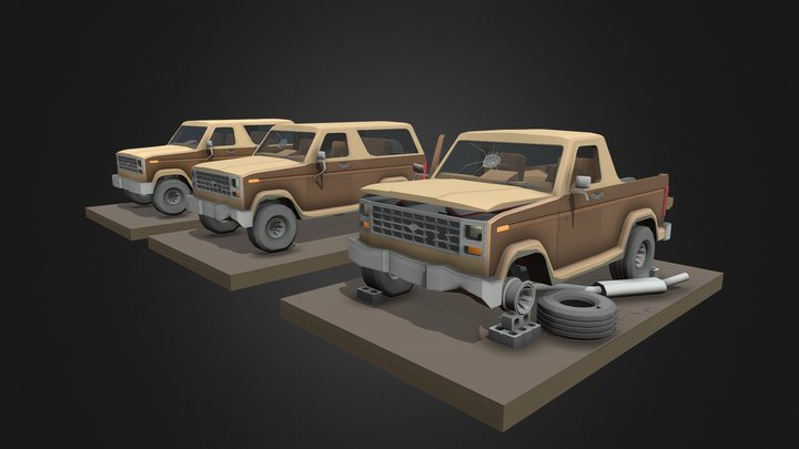 [DP4 XYZ] New, used and damged truck 3D Model