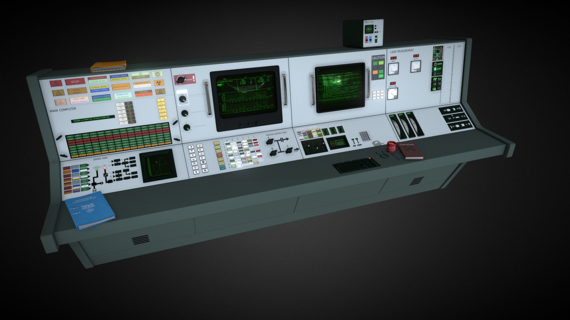 Computer Control Desk - 3D model by Wikiquik [ba40c4c] - Sketchfab