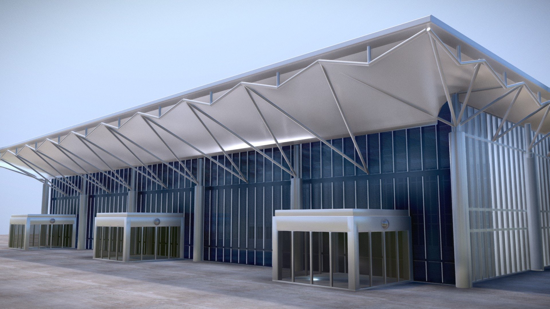 Terminal Building Bristol Airport 3D model by Kanedog (Kane33