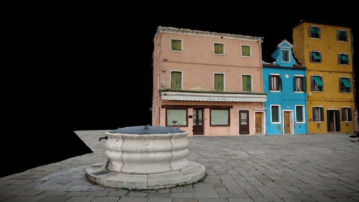 Burano, Central square – Free 3D Model STL