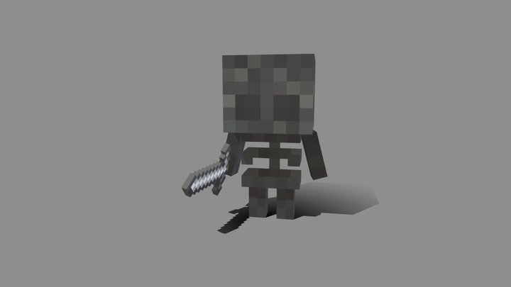 Chibi Wither - Animated Mob 3D Model