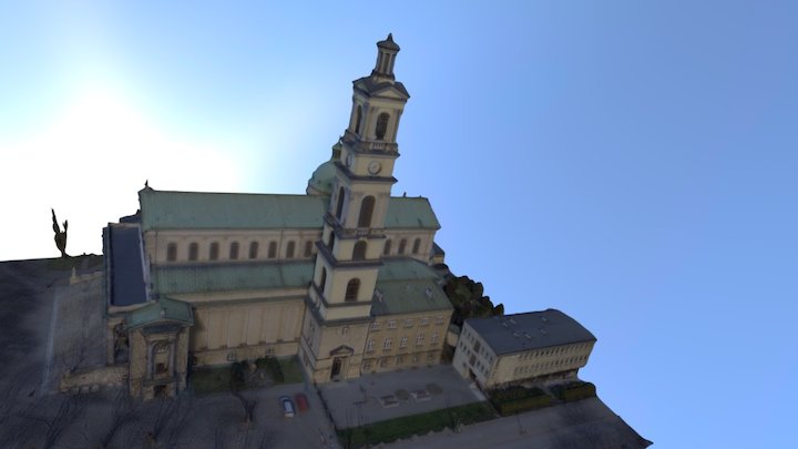 Drone X Vision - Kościół 3D z nalotu dronem 3D Model