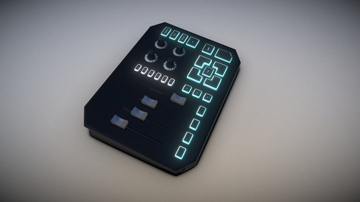 Music mixer model in Blender 3D Model