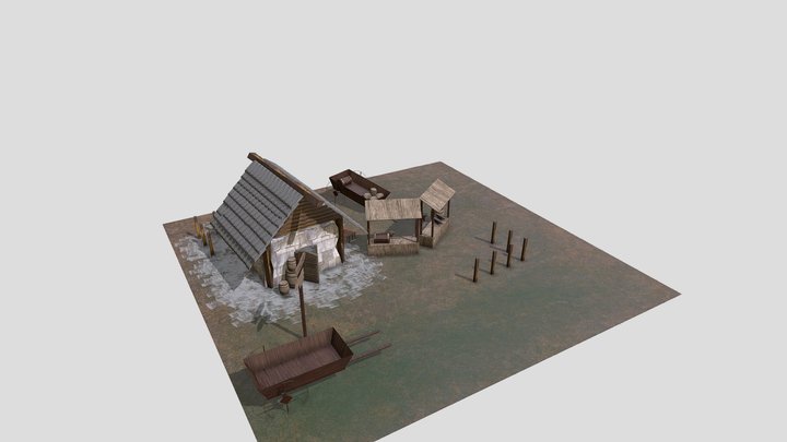Medieval Diorama made from an asset pack 3D Model