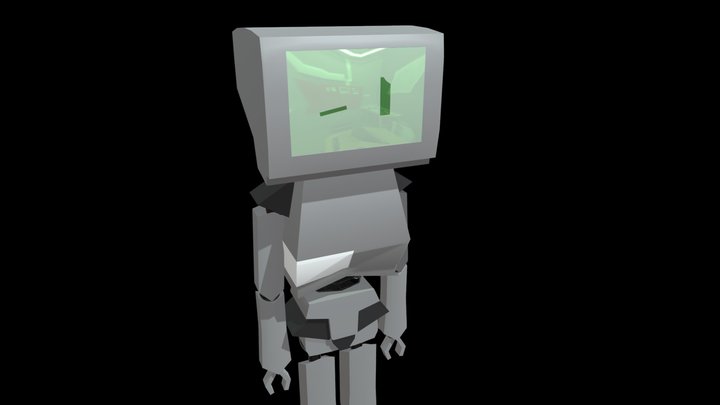 CRT TV Head Robot - Stray Inspired 3D Model