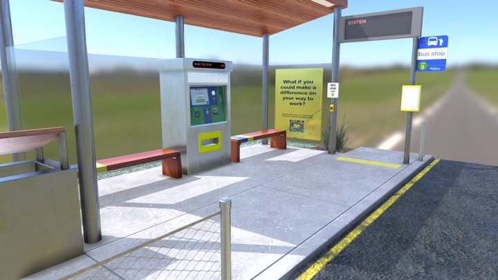 Gbus Bus Stop 3D Model
