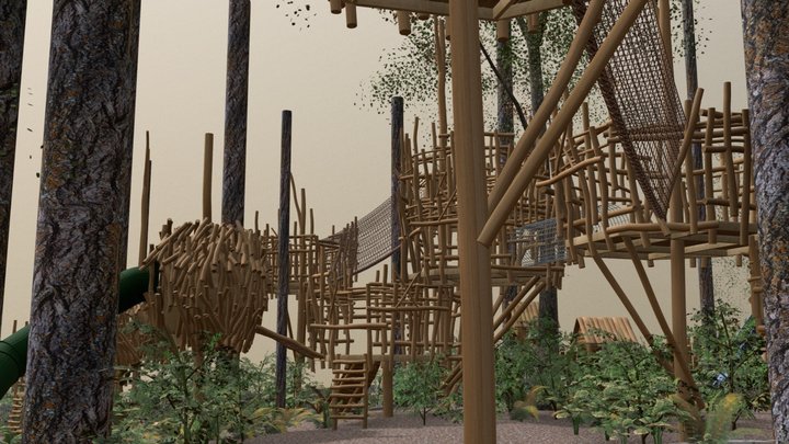 Forest Folk Adventure Play Space 3D Model