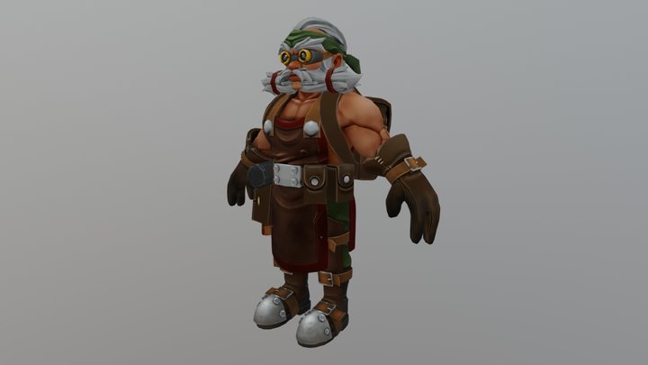 Game Character - Engineer 3D Model