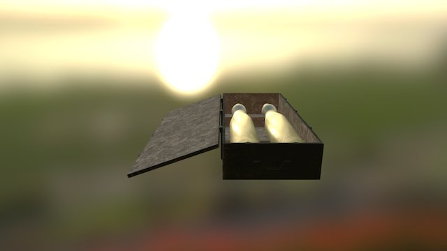 Ammo Box Open 3D Model