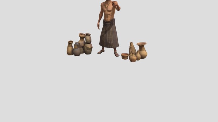 penjual tembikar 3D Model