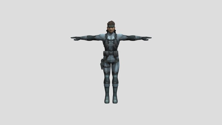 Wii - Super Smash Bros Brawl - Snake 3D Model