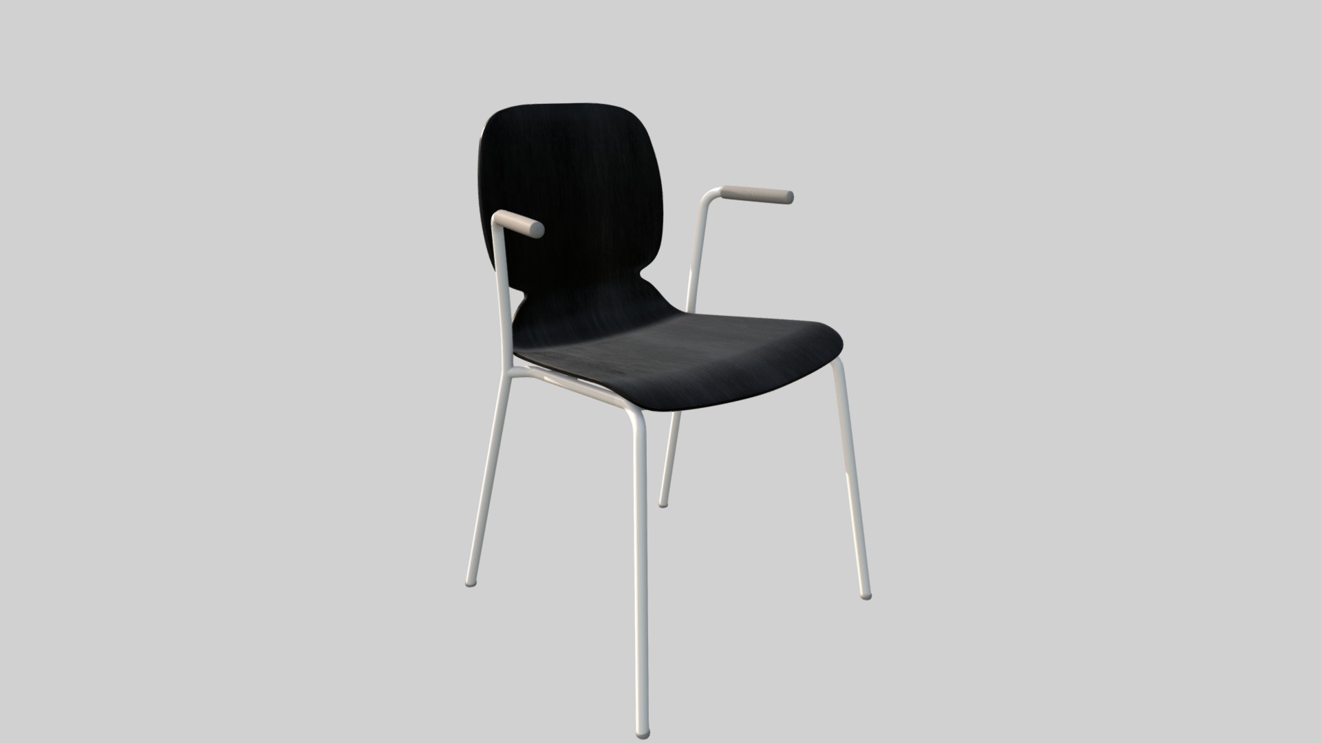3D model Chair Svenbertil - This is a 3D model of the Chair Svenbertil. The 3D model is about a black chair with a white background.