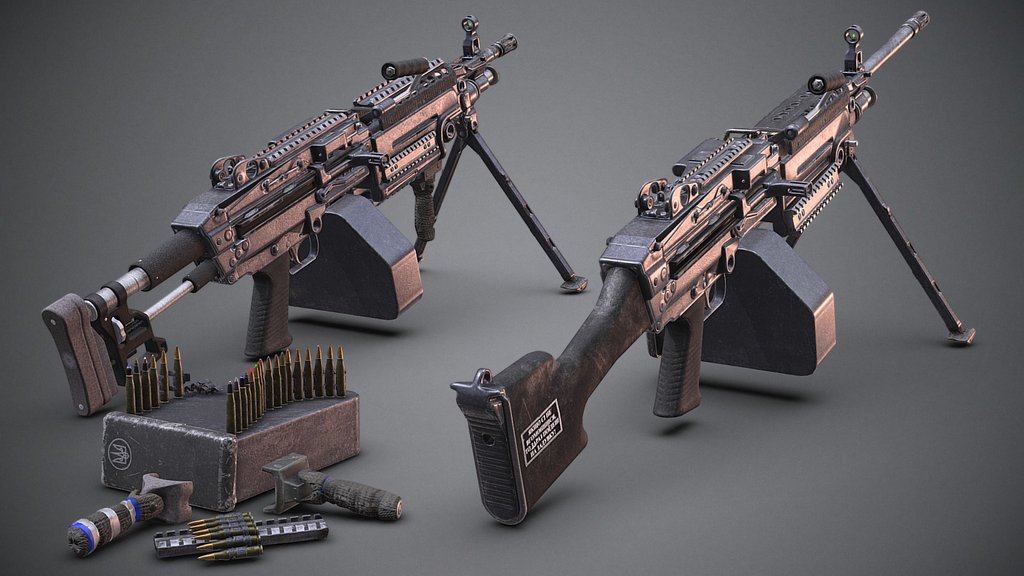 M249 "SAW" Custom Set + 5.56 NATO Rounds Pack