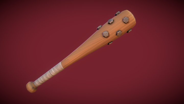 Baseball Bat Stylized - Low Poly 3D model 3D Model