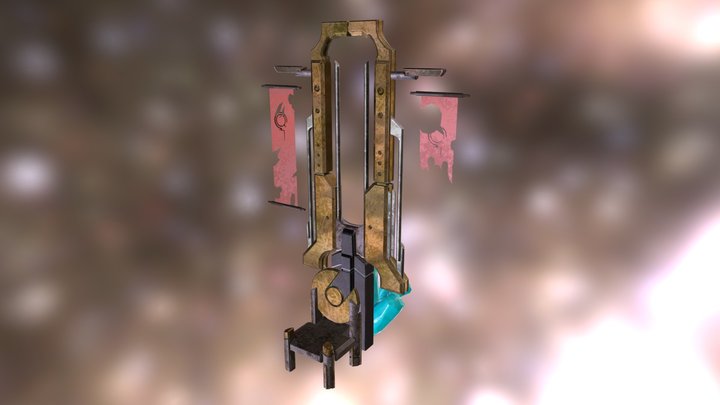 Derelict Throne - Allegorithmic Throne Room 3D Model