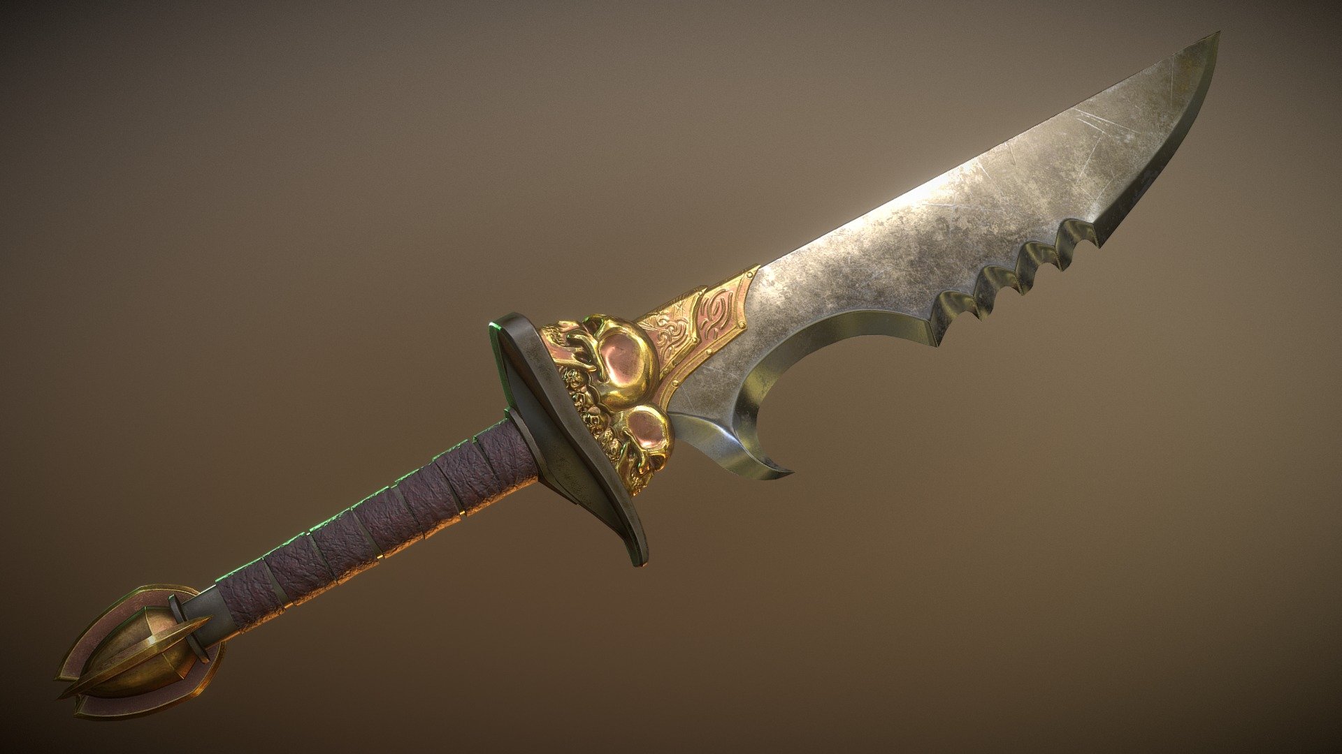 Death's Edge - Gold - One Handed Sword - Buy Royalty Free 3D model by ...