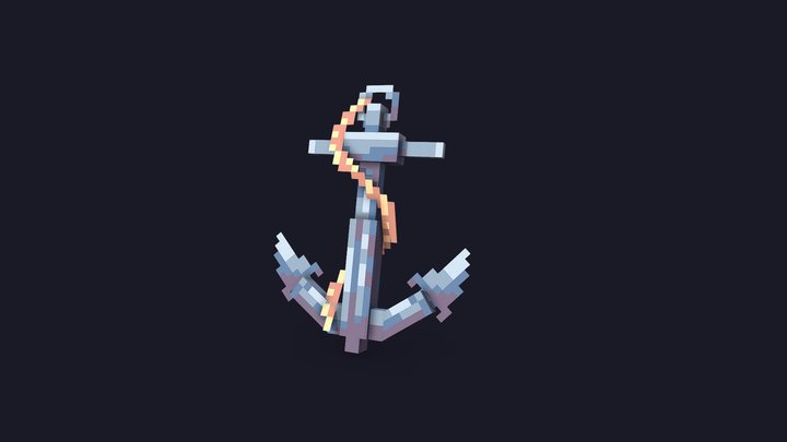 Old Pirate Anchor 3D Model
