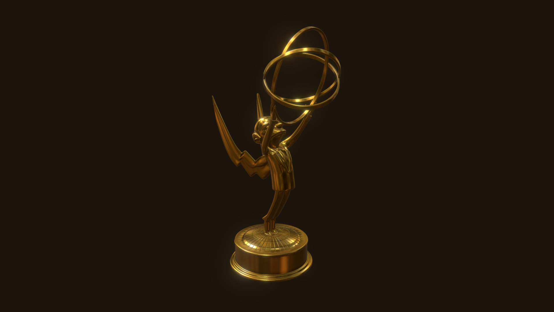 3D model Montgomery award - This is a 3D model of the Montgomery award. The 3D model is about a golden trophy with a black background.
