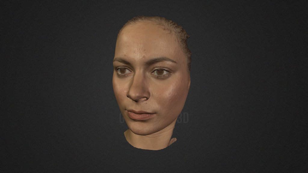 Female Face 3D Color Scan