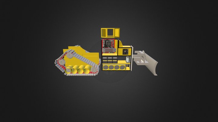 Bulldozer case / open 3D Model