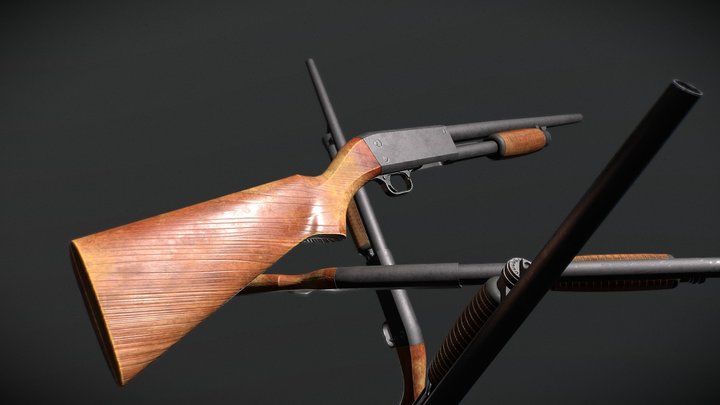Ithaca M37 3D Model