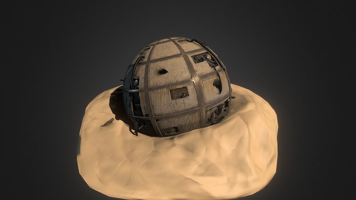 Crashed Sphere 3D Model
