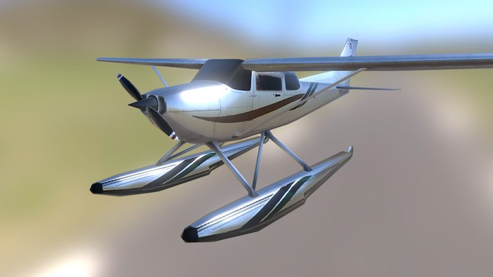 Cessna 172 Floatplane 3D Model