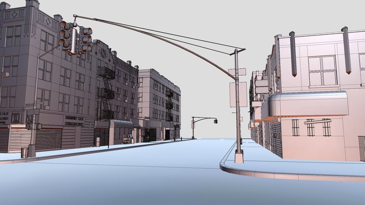 Real New York City Buildings (Brooklyn) 3D Model