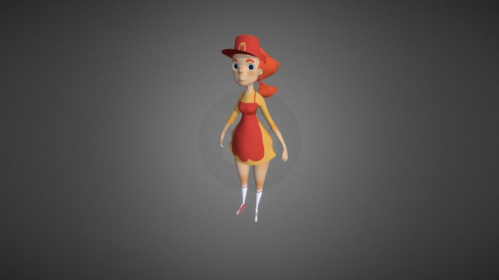 Mc Donalds Girl 3D Model
