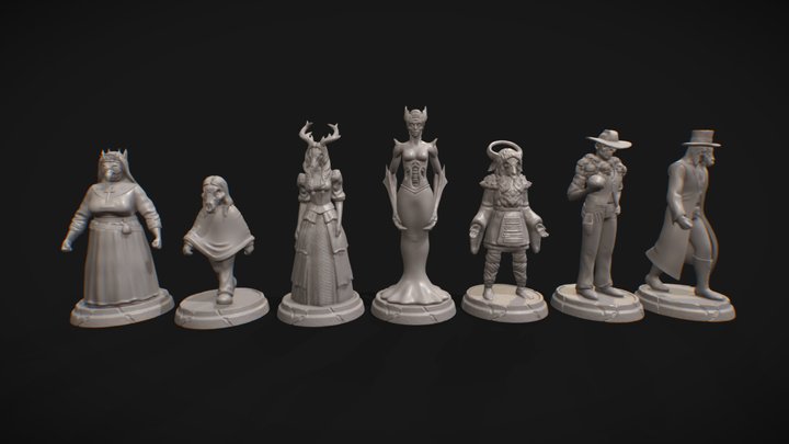 3D Printable Figurine Pack/Set 3D Model