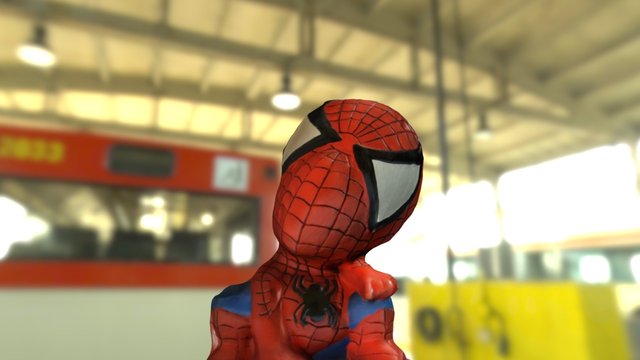 3d scanned Spider Man bank 3D Model