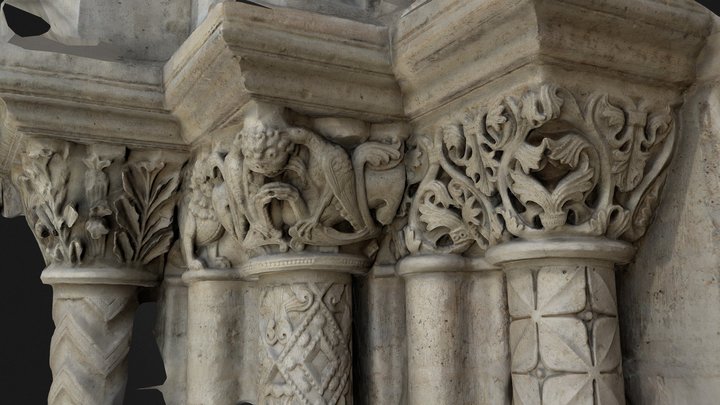 Chapiteau du portail de la basilique Saint-Denis 3D Model